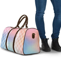 Hawaii Aloha Plumeria Lei Pastel Candy Palaka Travel Bag - Polynesian Pride