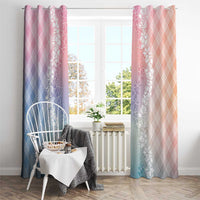 Hawaii Aloha Plumeria Lei Pastel Candy Palaka Window Curtain - Polynesian Pride