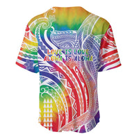 Aloha Pride Rainbow Tie Dye Baseball Jersey Humpback Whale - Love is Love