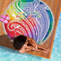 Aloha Pride Rainbow Tie Dye Beach Blanket Humpback Whale - Love is Love LT7 - Polynesian Pride