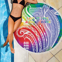 Aloha Pride Rainbow Tie Dye Beach Blanket Humpback Whale - Love is Love LT7 - Polynesian Pride