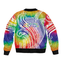 Aloha Pride Rainbow Tie Dye Bomber Jacket Humpback Whale - Love is Love