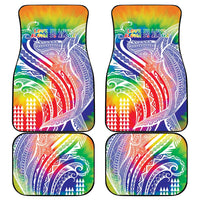 Aloha Pride Rainbow Tie Dye Car Mats Humpback Whale - Love is Love LT7 - Polynesian Pride