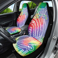 Aloha Pride Rainbow Tie Dye Car Seat Cover Humpback Whale - Love is Love