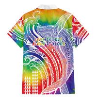 Aloha Pride Rainbow Tie Dye Family Matching Mermaid Dress and Hawaiian Shirt Humpback Whale - Love is Love