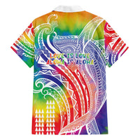 Aloha Pride Rainbow Tie Dye Hawaiian Shirt Humpback Whale - Love is Love LT7 - Polynesian Pride