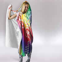 Aloha Pride Rainbow Tie Dye Hooded Blanket Humpback Whale - Love is Love LT7 - Polynesian Pride