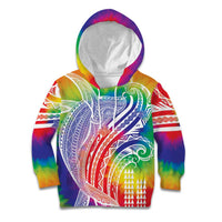 Aloha Pride Rainbow Tie Dye Kid Hoodie Humpback Whale - Love is Love