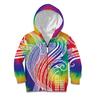 Aloha Pride Rainbow Tie Dye Kid Hoodie Humpback Whale - Love is Love