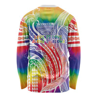 Aloha Pride Rainbow Tie Dye Long Sleeve Shirt Humpback Whale - Love is Love LT7 - Polynesian Pride
