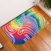 Aloha Pride Rainbow Tie Dye Rubber Doormat Humpback Whale - Love is Love LT7 - Polynesian Pride