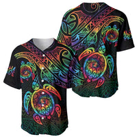 Hawaii Pride Baseball Jersey Rainbow Swirls