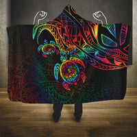 Hawaii Pride Hooded Blanket Rainbow Swirls LT7 - Polynesian Pride