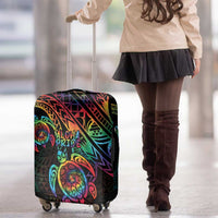 Hawaii Pride Luggage Cover Rainbow Swirls