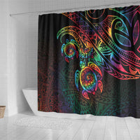 Hawaii Pride Shower Curtain Rainbow Swirls
