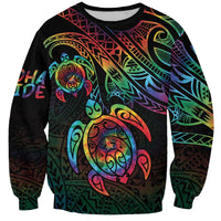 Hawaii Pride Sweatshirt Rainbow Swirls LT7 Unisex Colorful - Polynesian Pride