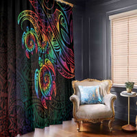 Hawaii Pride Window Curtain Rainbow Swirls LT7 - Polynesian Pride