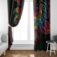 Hawaii Pride Window Curtain Rainbow Swirls LT7 - Polynesian Pride