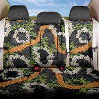 Aloha Festive Hawaii Back Car Seat Cover Mokihana - Maile and Ilima on Black - Polynesian Pride