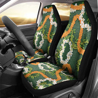 Aloha Festive Hawaii Car Seat Cover Mokihana - Maile and Ilima on Forest Green - Polynesian Pride