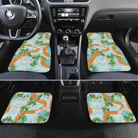 Aloha Festive Hawaii Car Mats Mokihana - Maile and Ilima on Turquoise - Polynesian Pride