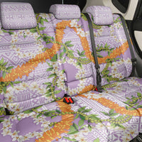 Aloha Festive Hawaii Back Car Seat Cover Mokihana - Maile and Ilima on Lilac - Polynesian Pride