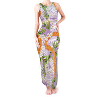 Aloha Festive Hawaii Tank Maxi Dress Mokihana - Maile and Ilima on Lilac LT7 Women Lilac - Polynesian Pride