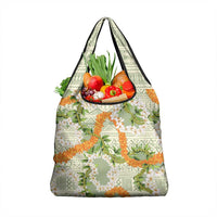 Aloha Festive Hawaii Grocery Bag Mokihana - Maile Leis in Muted Summer LT7 1-pack One Size Sage Green - Polynesian Pride