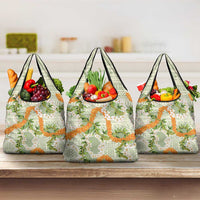 Aloha Festive Hawaii Grocery Bag Mokihana - Maile Leis in Muted Summer LT7 3-pack One Size Sage Green - Polynesian Pride