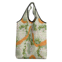 Aloha Festive Hawaii Grocery Bag Mokihana - Maile Leis in Muted Summer LT7 - Polynesian Pride