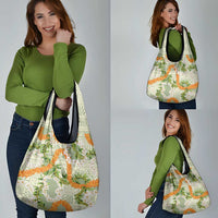 Aloha Festive Hawaii Grocery Bag Mokihana - Maile Leis in Muted Summer LT7 - Polynesian Pride