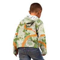 Aloha Festive Hawaii Kid Hoodie Mokihana - Maile Leis in Muted Summer - Polynesian Pride