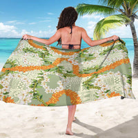 Aloha Festive Hawaii Sarong Mokihana - Maile Leis in Muted Summer - Polynesian Pride