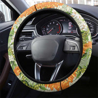 Aloha Festive Hawaii Steering Wheel Cover Mokihana - Maile Leis in Muted Summer - Polynesian Pride