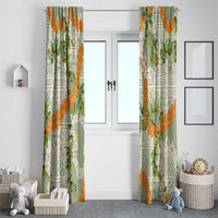 Aloha Festive Hawaii Window Curtain Mokihana - Maile Leis in Muted Summer LT7 - Polynesian Pride