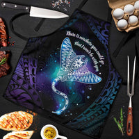 Polynesian Tala Manta Ray Apron Nowhere You Could Go That I Won't Be With You LT7 Purple Teal - Polynesian Pride