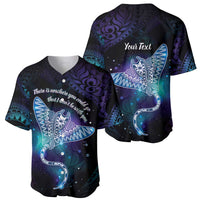 Polynesian Tala Manta Ray Baseball Jersey Nowhere You Could Go That I Won't Be With You - Polynesian Pride