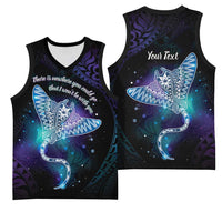 Polynesian Tala Manta Ray Basketball Jersey Nowhere You Could Go That I Won't Be With You LT7 - Polynesian Pride