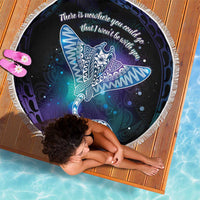 Polynesian Tala Manta Ray Beach Blanket Nowhere You Could Go That I Won't Be With You LT7 - Polynesian Pride