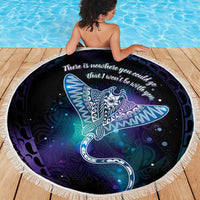 Polynesian Tala Manta Ray Beach Blanket Nowhere You Could Go That I Won't Be With You LT7 - Polynesian Pride