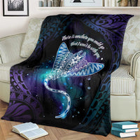 Polynesian Tala Manta Ray Blanket Nowhere You Could Go That I Won't Be With You - Polynesian Pride