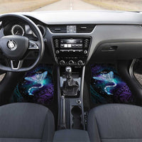 Polynesian Tala Manta Ray Car Mats Nowhere You Could Go That I Won't Be With You LT7 Set 2pcs - Front Purple Teal - Polynesian Pride