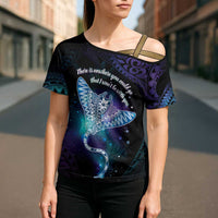 Polynesian Tala Manta Ray Cross Shoulder Shirt Nowhere You Could Go That I Won't Be With You LT7 - Polynesian Pride