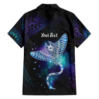 Polynesian Tala Manta Ray Family Matching Off Shoulder Maxi Dress and Hawaiian Shirt Nowhere You Could Go That I Won't Be With You LT7 - Polynesian Pride