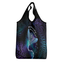 Polynesian Tala Manta Ray Grocery Bag Nowhere You Could Go That I Won't Be With You LT7 - Polynesian Pride