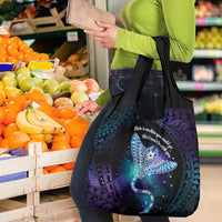 Polynesian Tala Manta Ray Grocery Bag Nowhere You Could Go That I Won't Be With You LT7 - Polynesian Pride