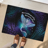 Polynesian Tala Manta Ray Rubber Doormat Nowhere You Could Go That I Won't Be With You LT7 - Polynesian Pride