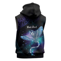 Polynesian Tala Manta Ray Sleeveless Zip Hoodie Nowhere You Could Go That I Won't Be With You LT7 - Polynesian Pride
