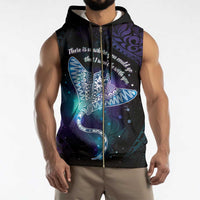 Polynesian Tala Manta Ray Sleeveless Zip Hoodie Nowhere You Could Go That I Won't Be With You LT7 - Polynesian Pride