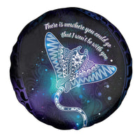 Polynesian Tala Manta Ray Spare Tire Cover Nowhere You Could Go That I Won't Be With You LT7 - Polynesian Pride